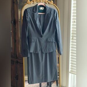 Hugo Boss Charcoal Janore One-Button Blazer and Dinoma Sheath Dress Suit Set